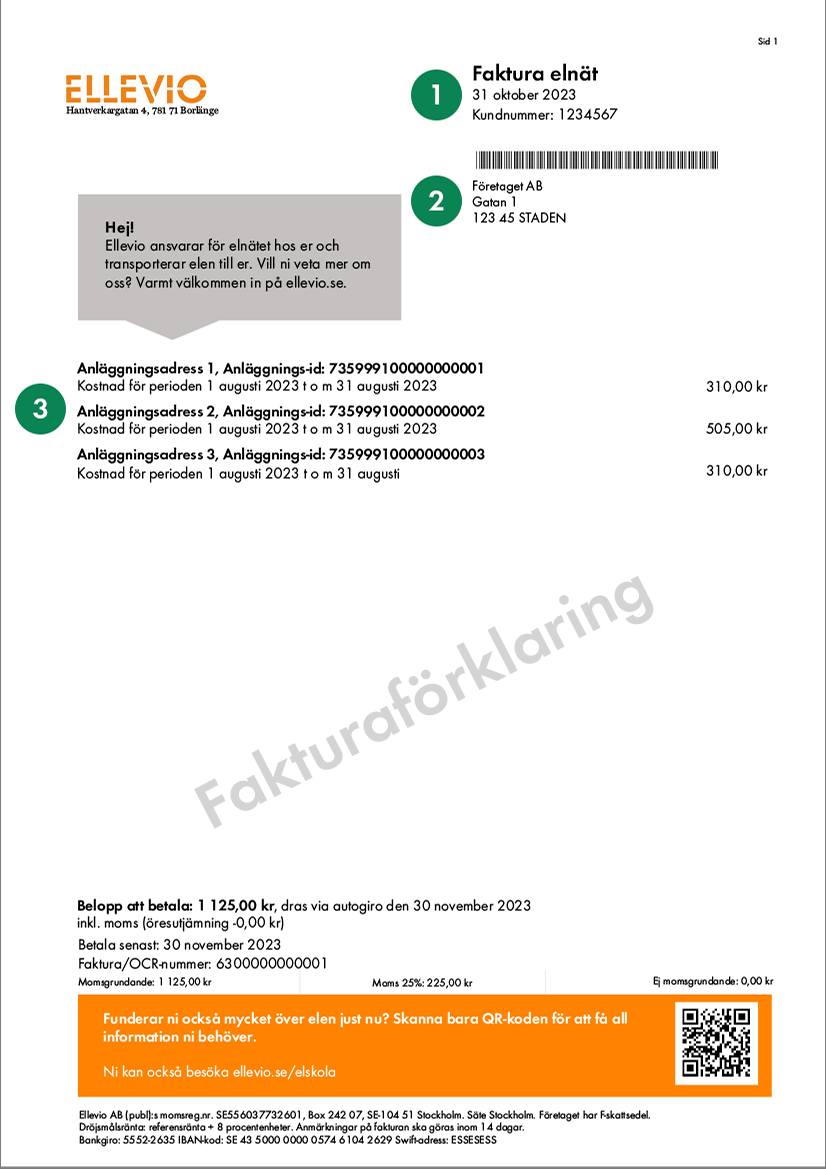 Fakturaförklaring samfaktura